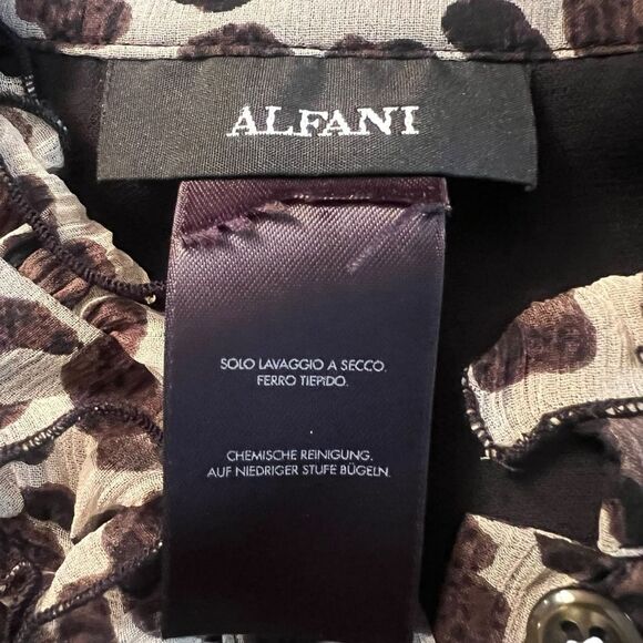 3 for $30! Alfani cheeta print blouse - Picture 3 of 8
